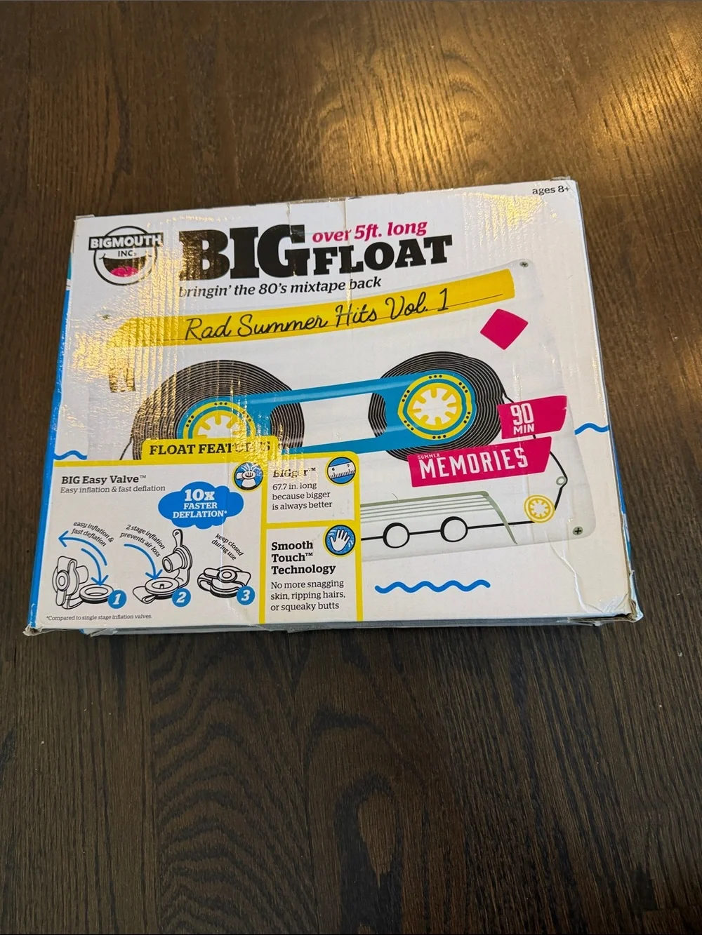 Big Float Inflatable Cassette - White/Blue - Picture 1 of 4